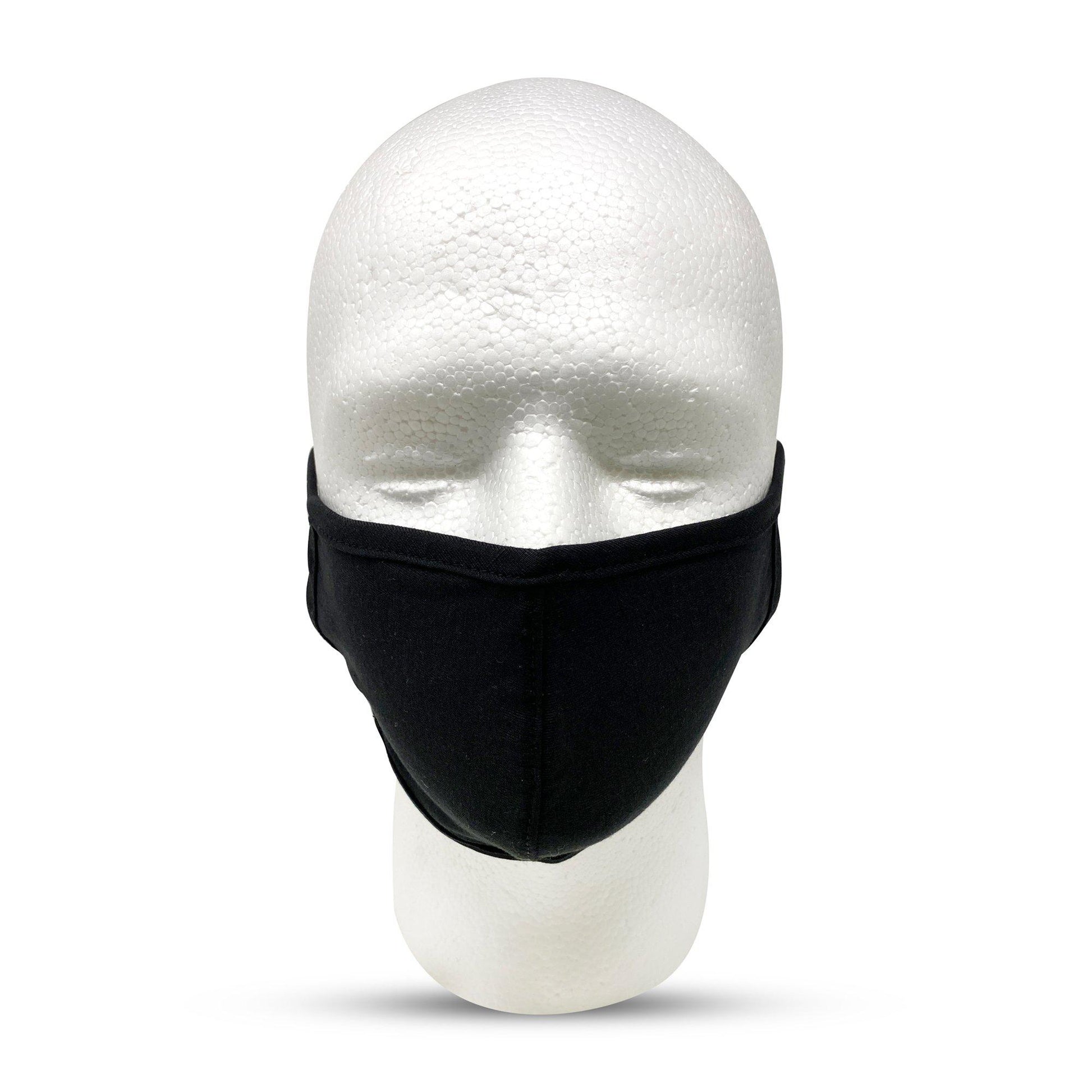 1 Dozen Cotton Face Mask Single Ply Soft Promotional Masks Wholesale Bulk Lot-Black-