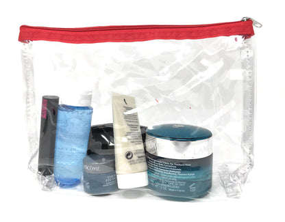 1 Dozen Clear Cosmetic Travel Pouch Organizer Bags Womens Security Wholesale Bulk-