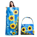 Empire Cove 2 in 1 Convertible Beach Towel Tote Bag Shoulder Bag Pool Swim-Sunflower-