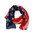 Empire Cove Patriotic USA American Flag Long Scarf Red White Scarves Shawls Wraps-Classic-