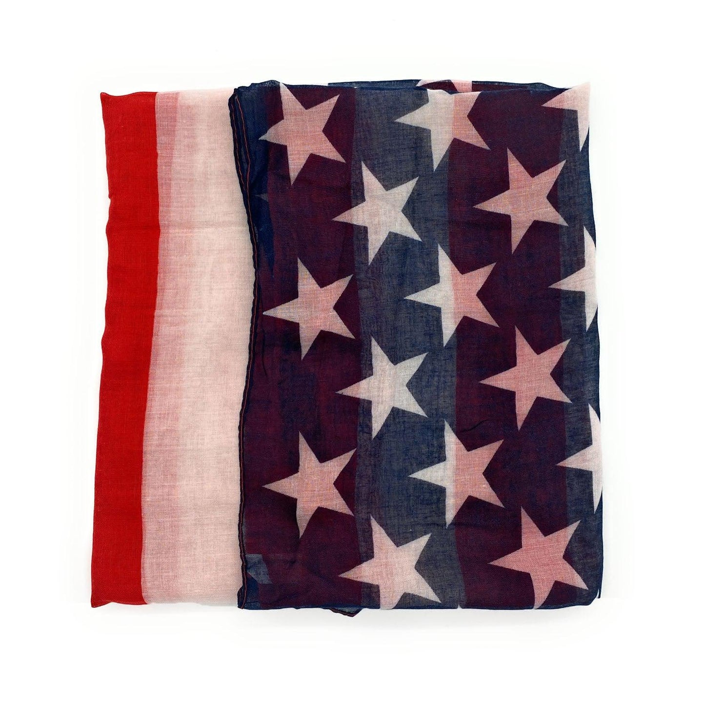 Empire Cove Patriotic USA American Flag Long Scarf Red White Scarves Shawls Wraps-Classic-