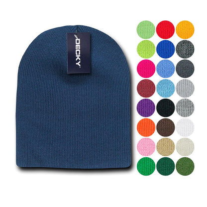 Decky Warm Winter Beanies Uncuffed Short Knit Ski Snowboard Caps Hats Unisex-KCS-Black-