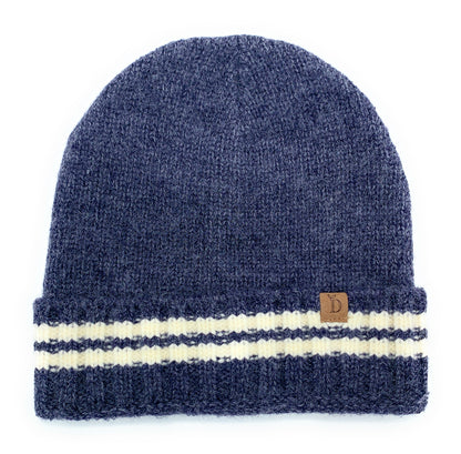 Empire Cove Winter Knit Striped Beanie-Black-