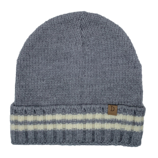 Empire Cove Winter Knit Striped Beanie-Gray-