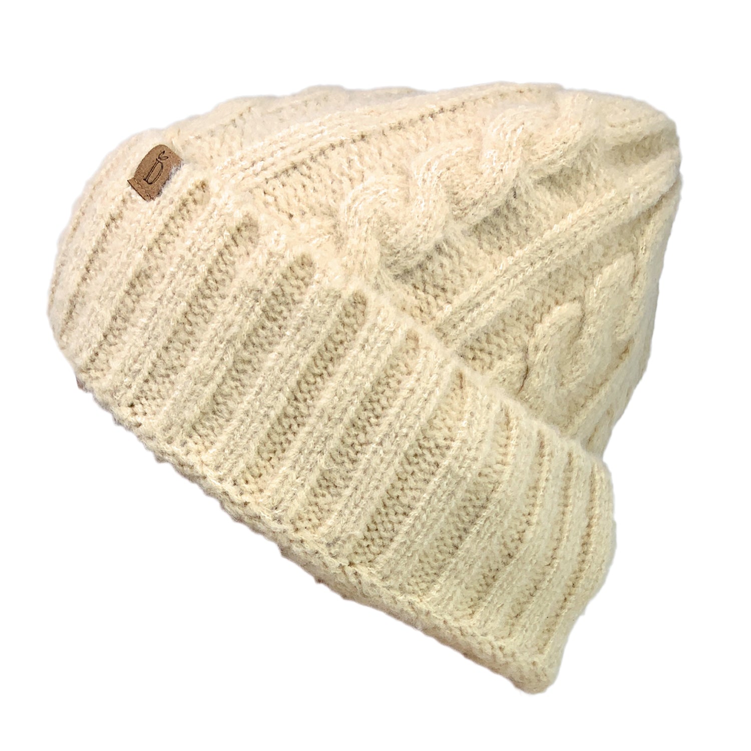 Empire Cove Winter Cable Knit Cuff Beanie-Black-