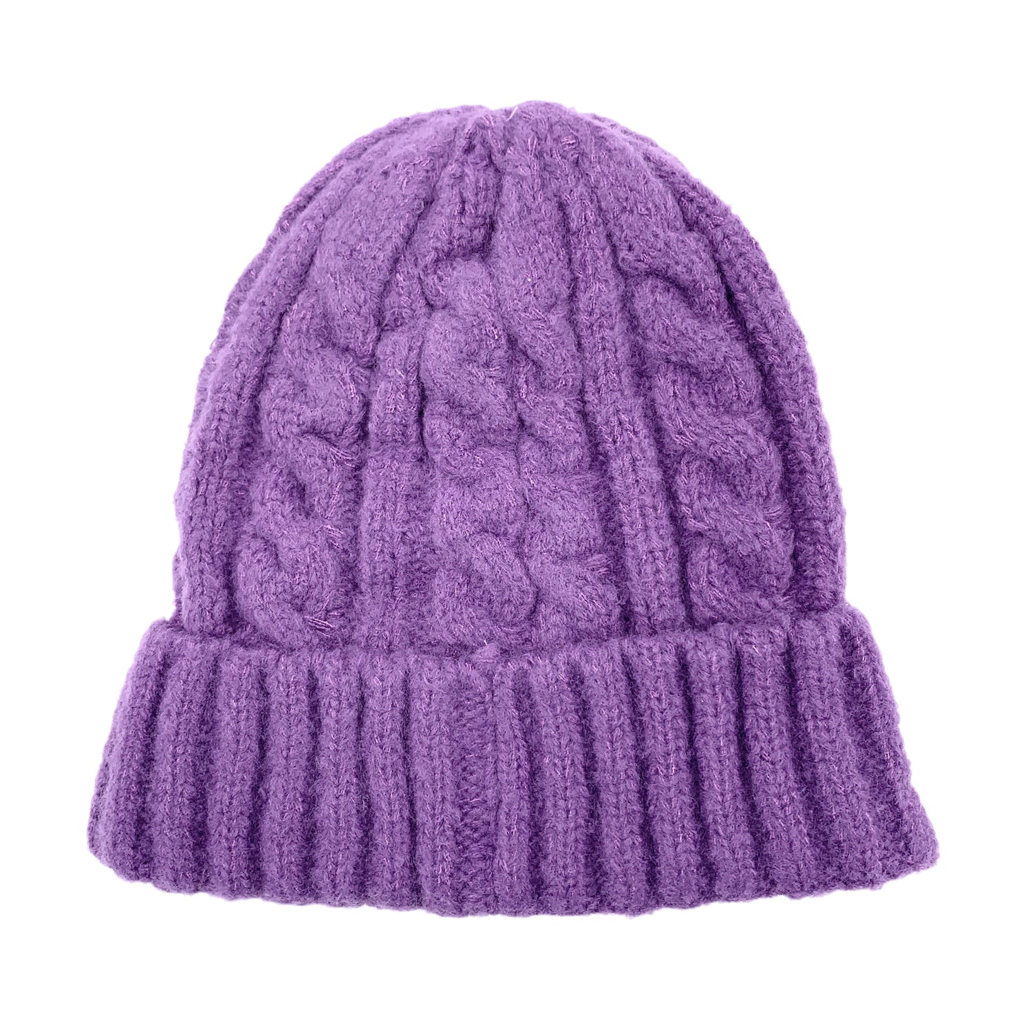 Empire Cove Winter Cable Knit Cuff Beanie-Black-