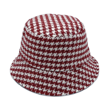 Empire Cove Womens Houndstooth Print Bucket Hat Fishermans-Beige-