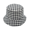 Empire Cove Checkered Tile Bucket Hat Reversible Fisherman Cap Women Men-Black-