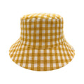 Empire Cove Checkered Tile Bucket Hat Reversible Fisherman Cap Women Men-Yellow-