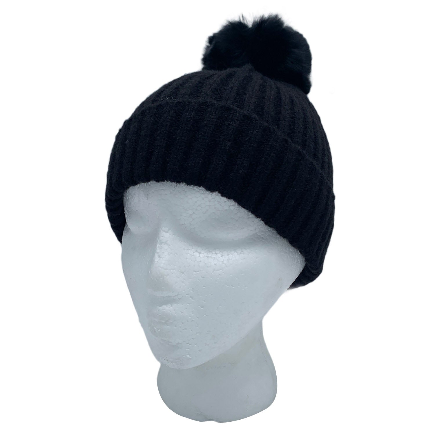Empire Cove Winter Kids Boys Girls Cable Knit Cuff Beanie with Pom Pom-Beige-