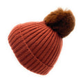 Empire Cove Winter Kids Boys Girls Cable Knit Cuff Beanie with Pom Pom-Rust-