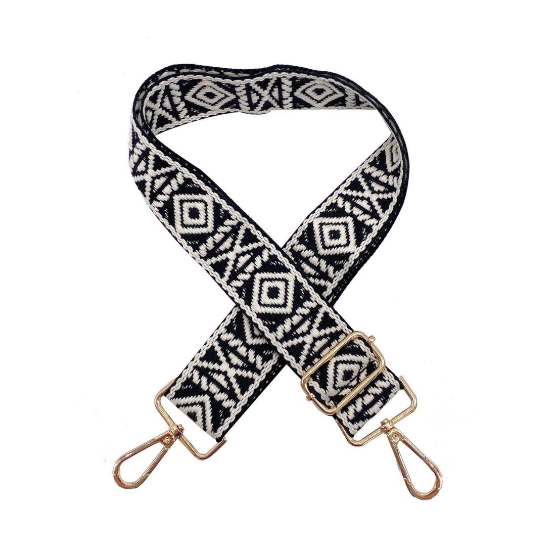Empire Cove Shoulder Purse Bag Guitar Straps Crossbody Handbag Adjustable-Aztec Black-