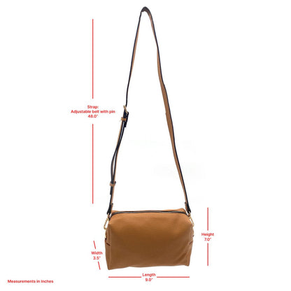 Empire Cove Faux Leather Crossbody Bag Purse Shoulder Handbag Messenger-Camel-