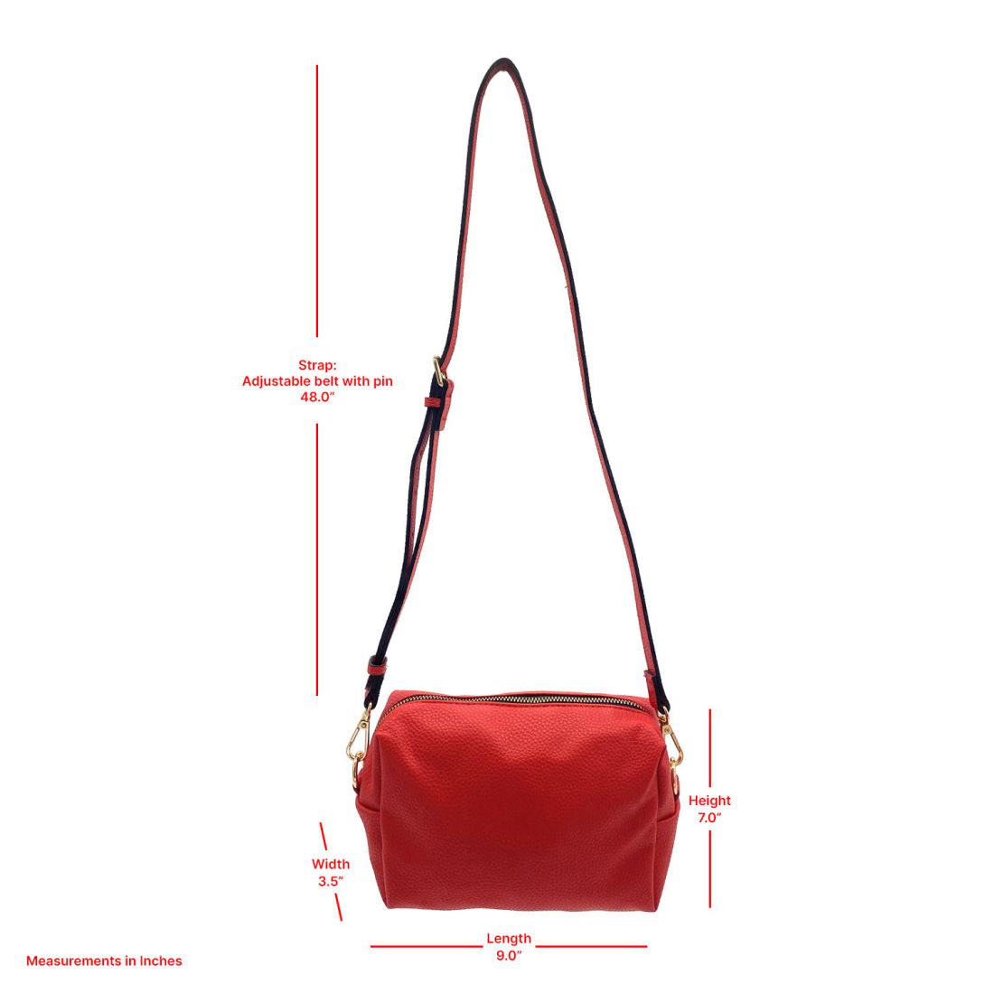 Empire Cove Faux Leather Crossbody Bag Purse Shoulder Handbag Messenger-Camel-