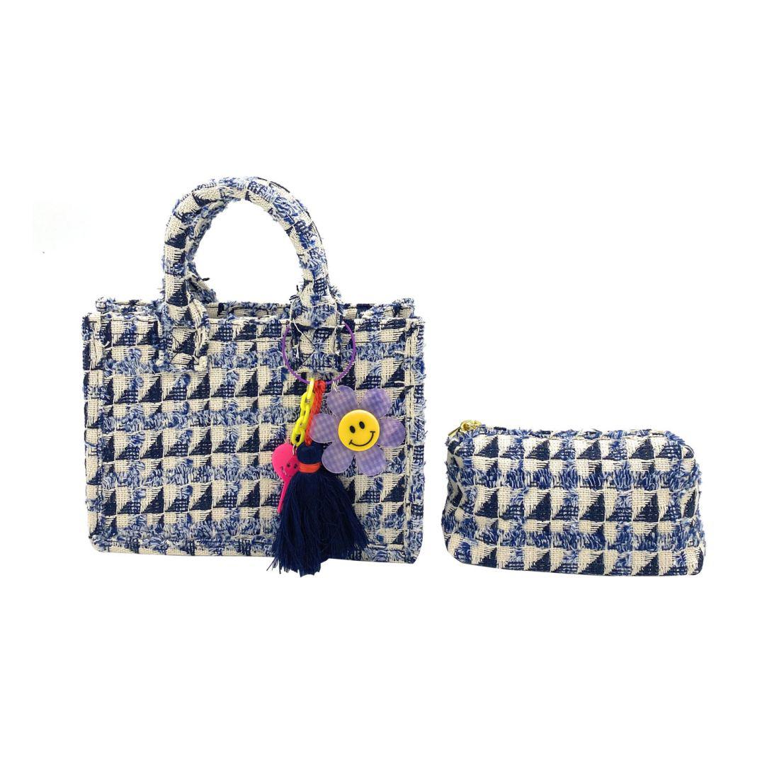 Empire Cove Stylish Mini Tote Bags with Tassels Purse Handbags Satchel Bag-Speckle Green-