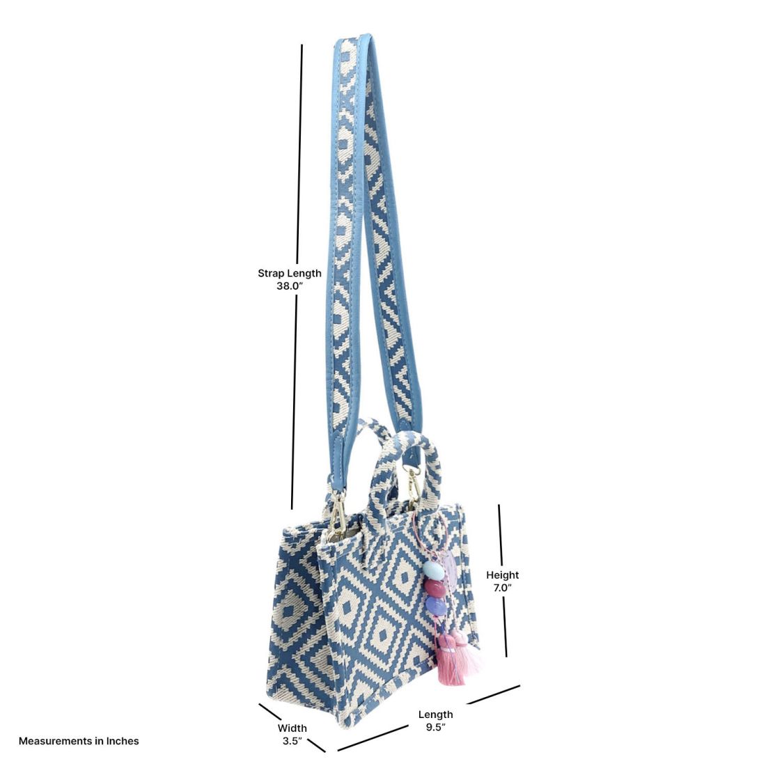 Empire Cove Stylish Mini Tote Bags with Tassels Purse Handbags Satchel Bag-Speckle Green-