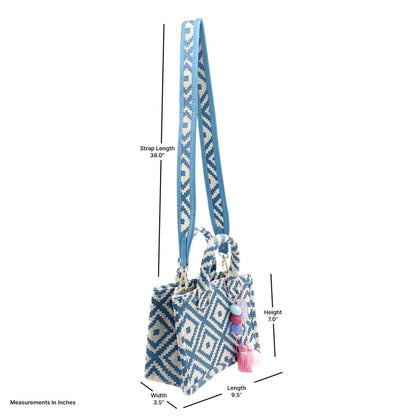 Empire Cove Stylish Mini Tote Bags with Tassels Purse Handbags Satchel Bag-Speckle Green-