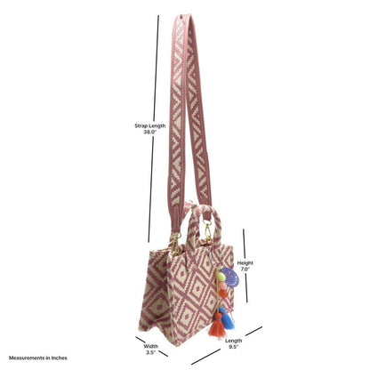 Empire Cove Stylish Mini Tote Bags with Tassels Purse Handbags Satchel Bag-Speckle Green-