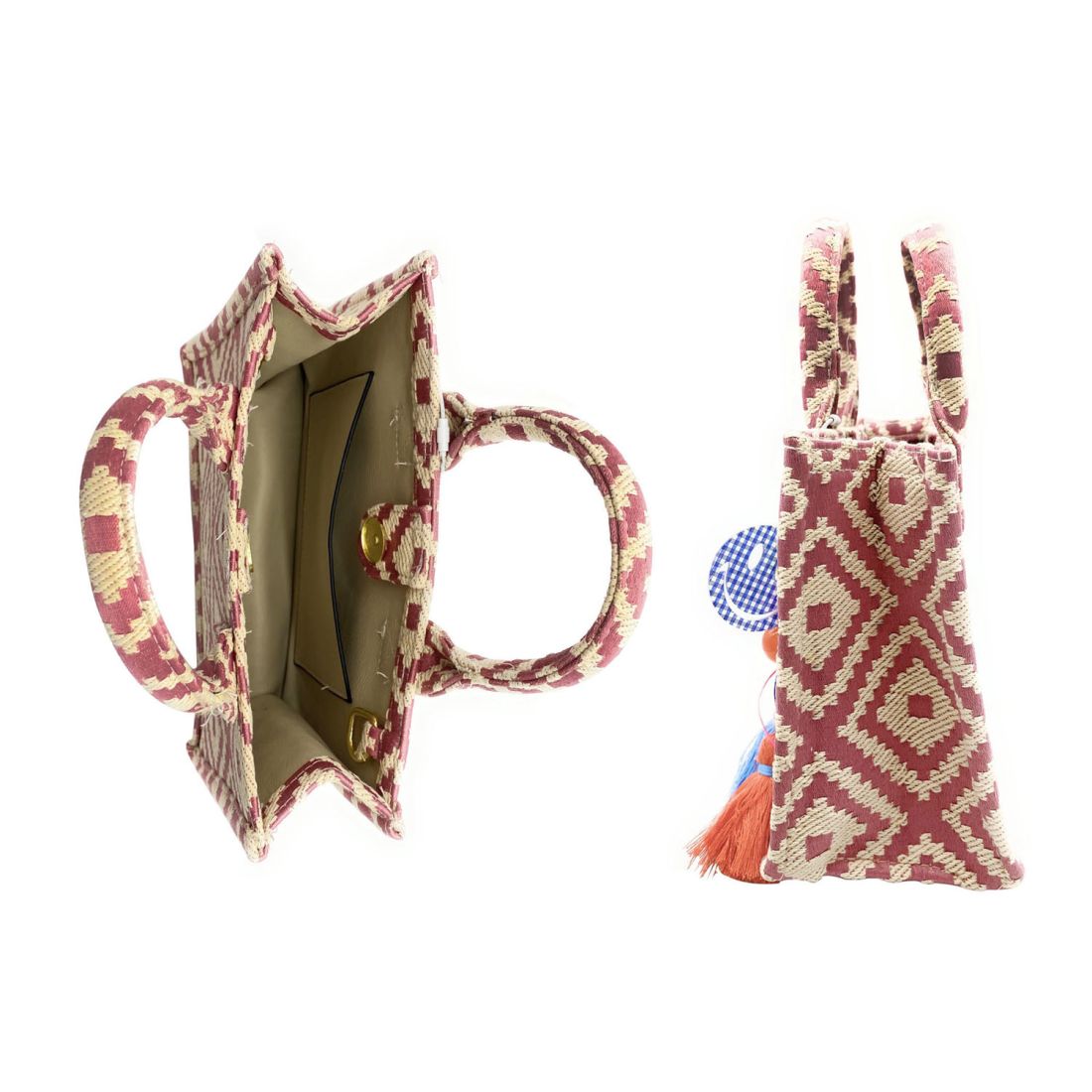 Empire Cove Stylish Mini Tote Bags with Tassels Purse Handbags Satchel Bag-Speckle Green-