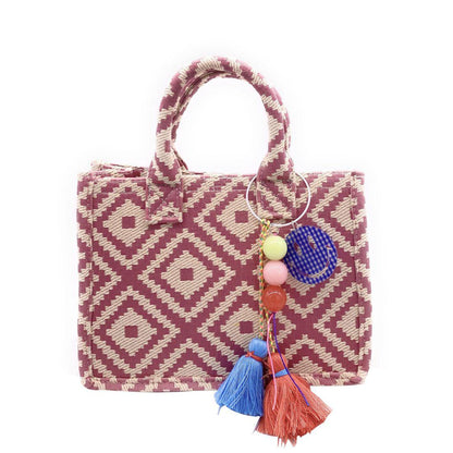 Empire Cove Stylish Mini Tote Bags with Tassels Purse Handbags Satchel Bag-Speckle Green-