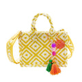 Empire Cove Stylish Mini Tote Bags with Tassels Purse Handbags Satchel Bag-Diamond Yellow-