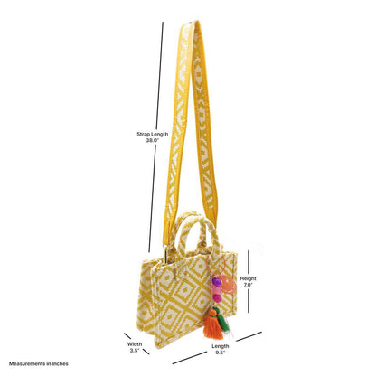 Empire Cove Stylish Mini Tote Bags with Tassels Purse Handbags Satchel Bag-Speckle Green-