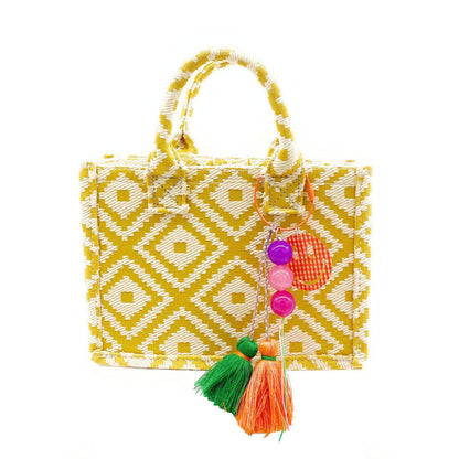 Empire Cove Stylish Mini Tote Bags with Tassels Purse Handbags Satchel Bag-Speckle Green-