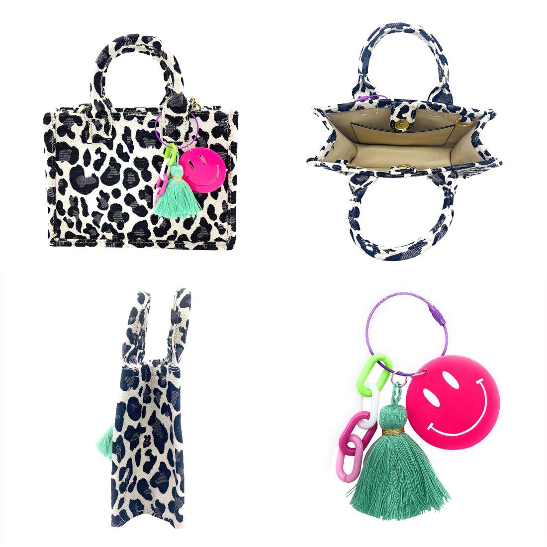 Empire Cove Stylish Mini Tote Bags with Tassels Purse Handbags Satchel Bag-Speckle Green-