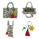Empire Cove Stylish Mini Tote Bags with Tassels Purse Handbags Satchel Bag-Speckle Green- 5 image