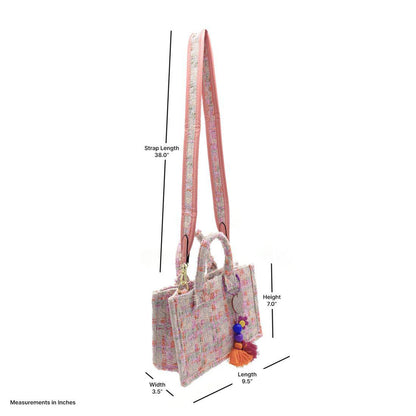 Empire Cove Stylish Mini Tote Bags with Tassels Purse Handbags Satchel Bag-Speckle Green-
