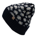 Empire Cove Winter Knit Ribbed Leopard Cuff Beanie-Gray-