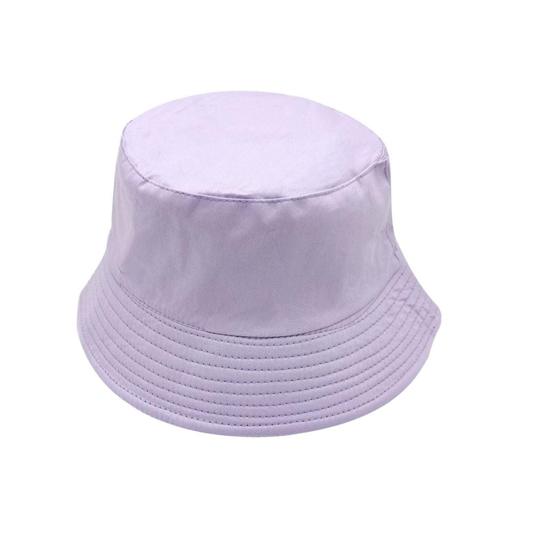 Empire Cove Classic Cotton Bucket Hat Reversible Fisherman Cap Women Men Summer-Lavender-