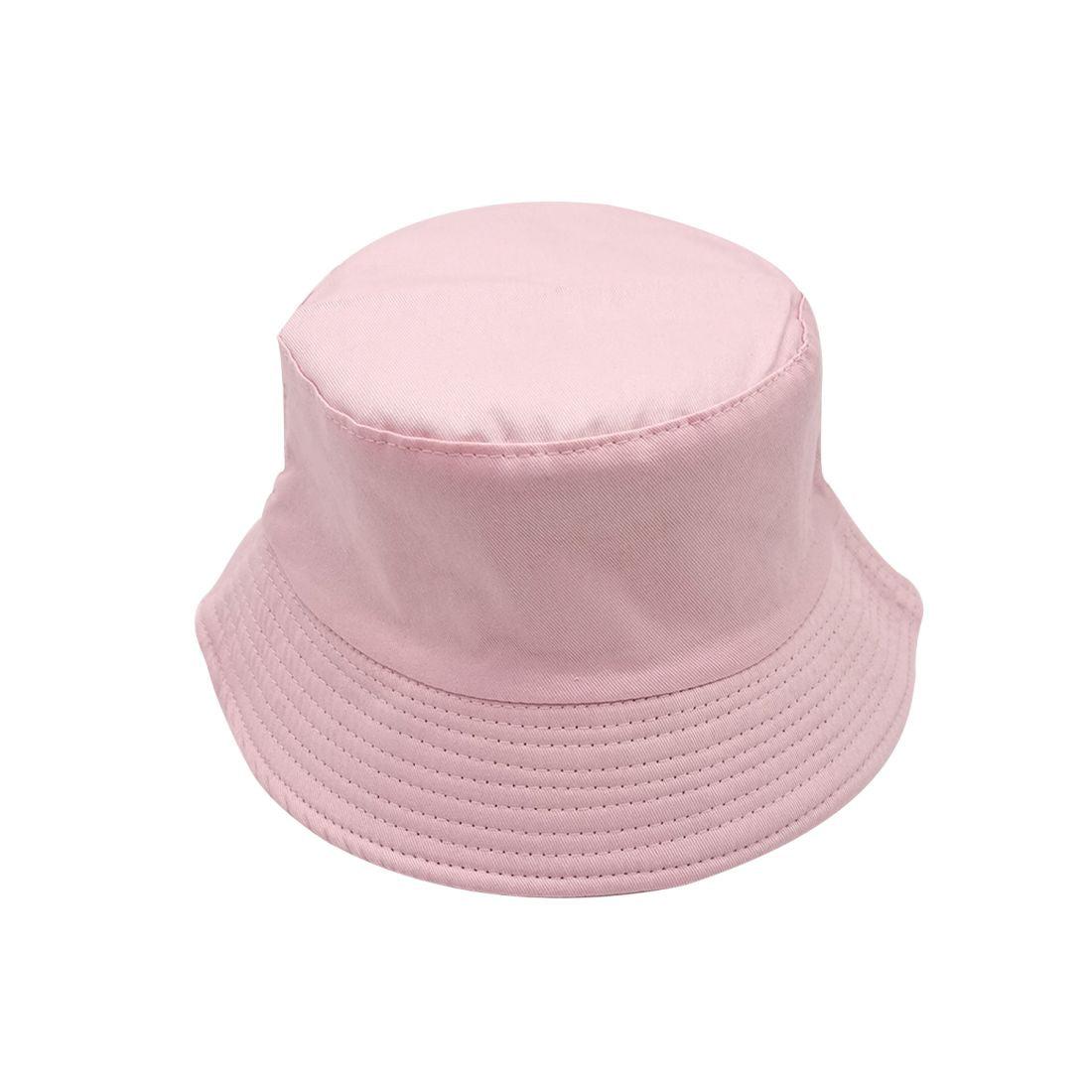 Empire Cove Classic Cotton Bucket Hat Reversible Fisherman Cap Women Men Summer-Pink-