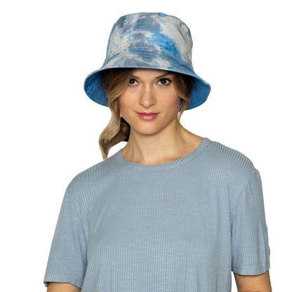 Empire Cove Tie Dye Ice Crumple Bucket Hat Reversible Fisherman Cap Women Men-Purple-