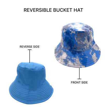 Empire Cove Tie Dye Ice Crumple Bucket Hat Reversible Fisherman Cap Women Men-Purple-