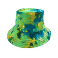 Empire Cove Tie Dye Ice Crumple Bucket Hat Reversible Fisherman Cap Women Men-Green-