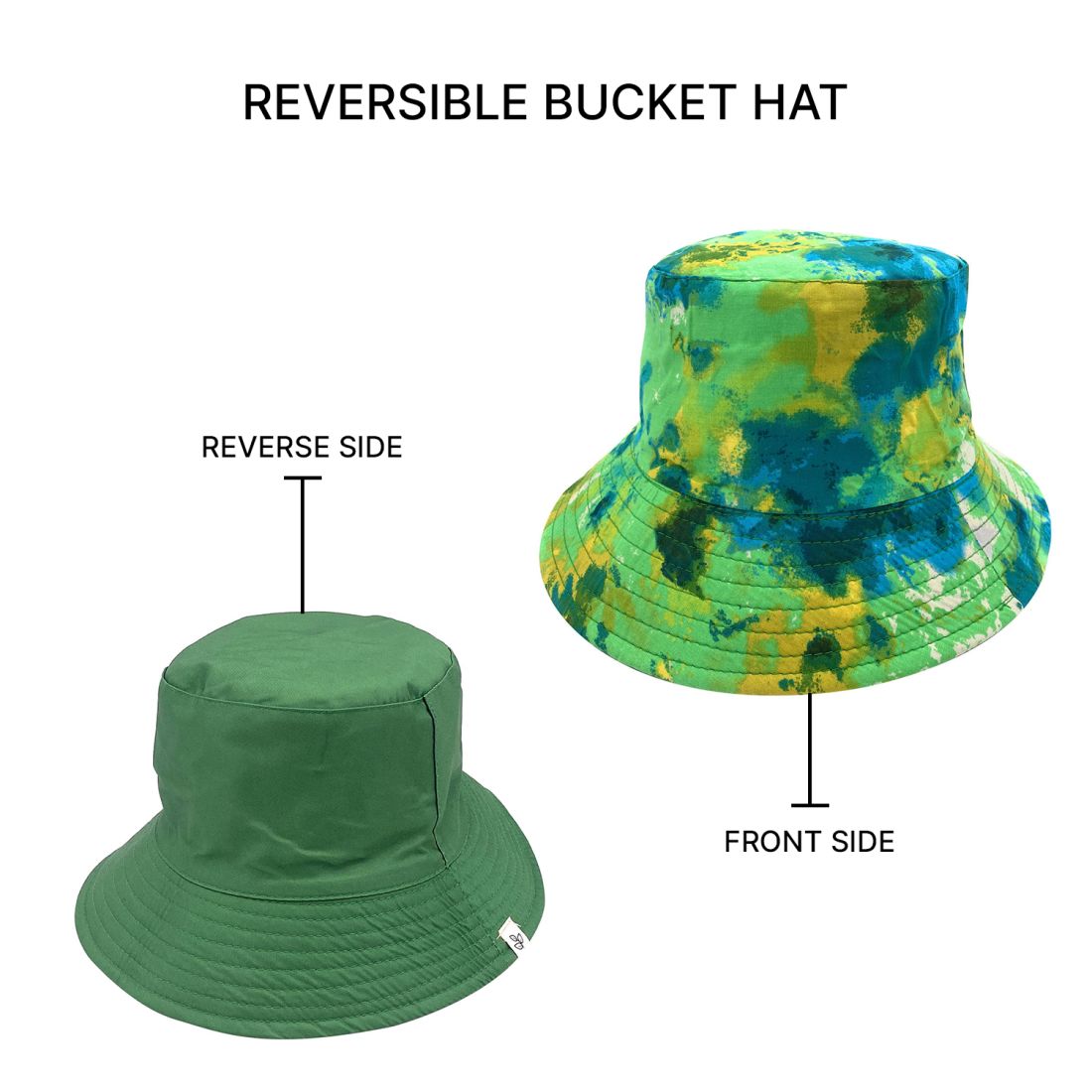 Empire Cove Tie Dye Ice Crumple Bucket Hat Reversible Fisherman Cap Women Men-Purple-