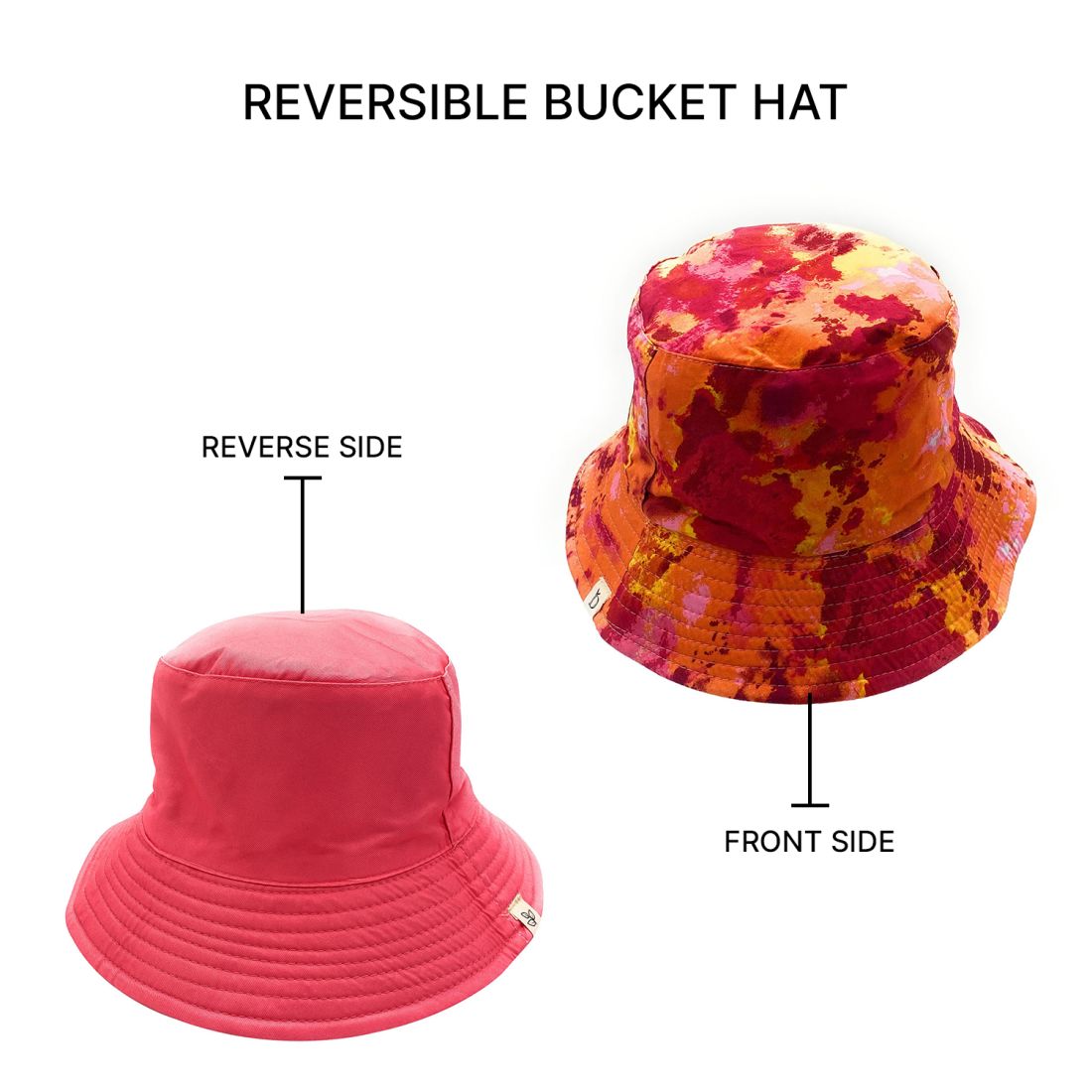 Empire Cove Tie Dye Ice Crumple Bucket Hat Reversible Fisherman Cap Women Men-Purple-