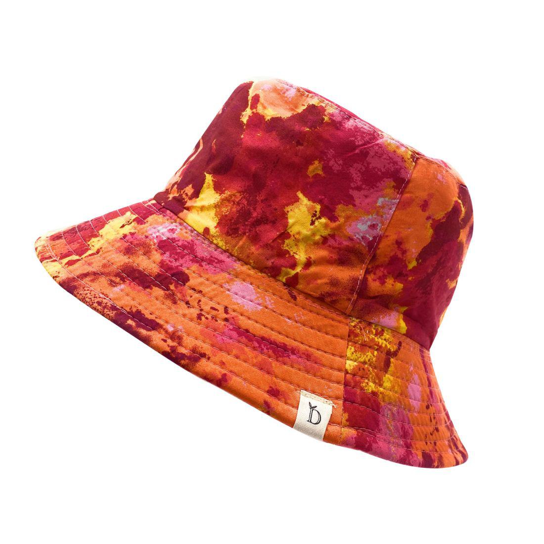 Empire Cove Tie Dye Ice Crumple Bucket Hat Reversible Fisherman Cap Women Men-Purple-