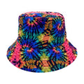 Empire Cove Tie Dye Ice Crumple Bucket Hat Reversible Fisherman Cap Women Men-Multi-