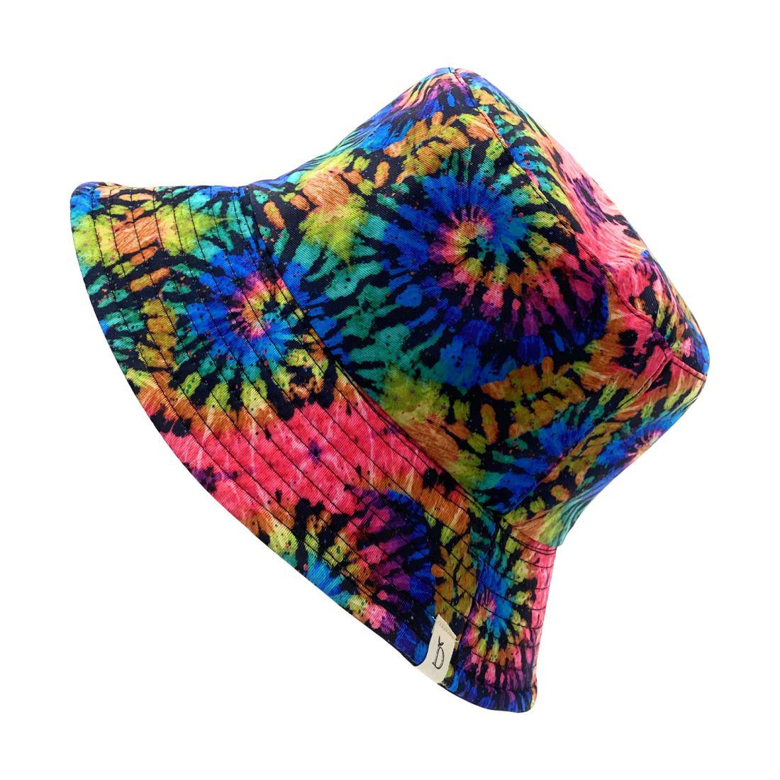 Empire Cove Tie Dye Ice Crumple Bucket Hat Reversible Fisherman Cap Women Men-Purple-