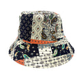 Empire Cove Paisley Bandana Design Bucket Hat Reversible Fisherman Cap Women Men-Black-