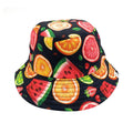 Empire Cove Fruit Print Bucket Hat Reversible Fisherman Cap Women Men Summer-Orange-