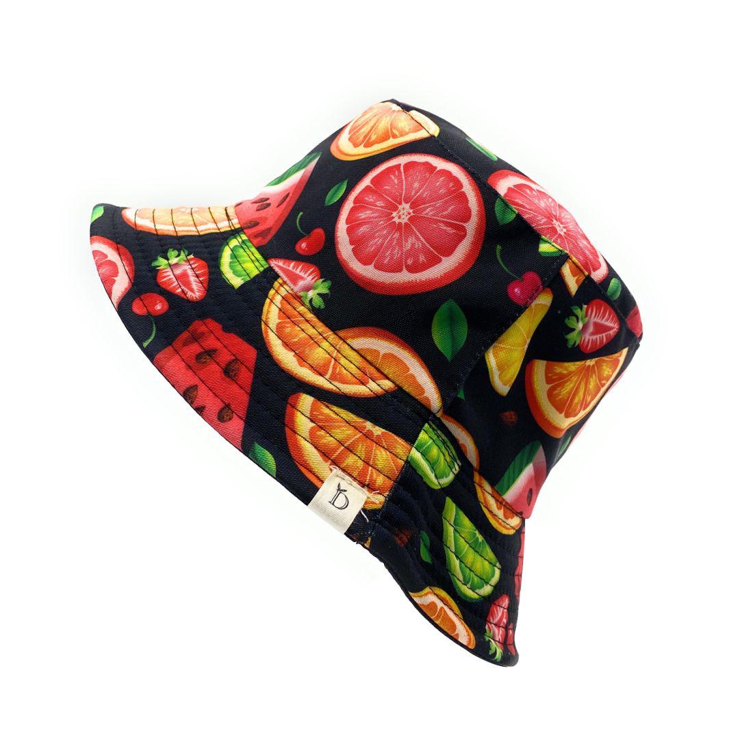 Empire Cove Fruit Print Bucket Hat Reversible Fisherman Cap Women Men Summer-Watermelon Green-
