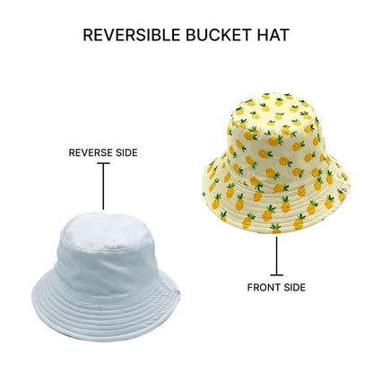 Empire Cove Fruit Print Bucket Hat Reversible Fisherman Cap Women Men Summer-Watermelon Green-