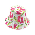Empire Cove Fruit Print Bucket Hat Reversible Fisherman Cap Women Men Summer-Watermelon-