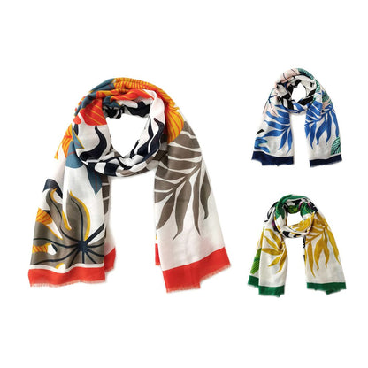 Empire Cove Womens Scarf Scarves Wraps Tropical Palm Trees Sarong Beach Cover Ups-Orange-