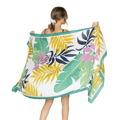 Empire Cove Womens Scarf Scarves Wraps Tropical Palm Trees Sarong Beach Cover Ups-Orange-