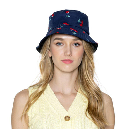 Empire Cove Fruit Print Bucket Hat Reversible Fisherman Cap Women Men Summer-Watermelon Green-