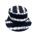 Empire Cove Tie Dye Stripes Bucket Hat Reversible Fisherman Cap Women Men Summer-Black-